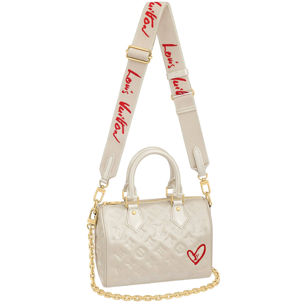 Louis Vuitton Fall In Love Speedy Bandouliere 22 Chain Top Handle Crossbody Bag